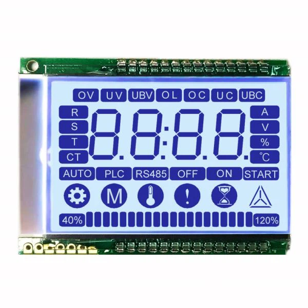 2.0インチポジティブプログラマブル7セグメントLCDディスプレイ